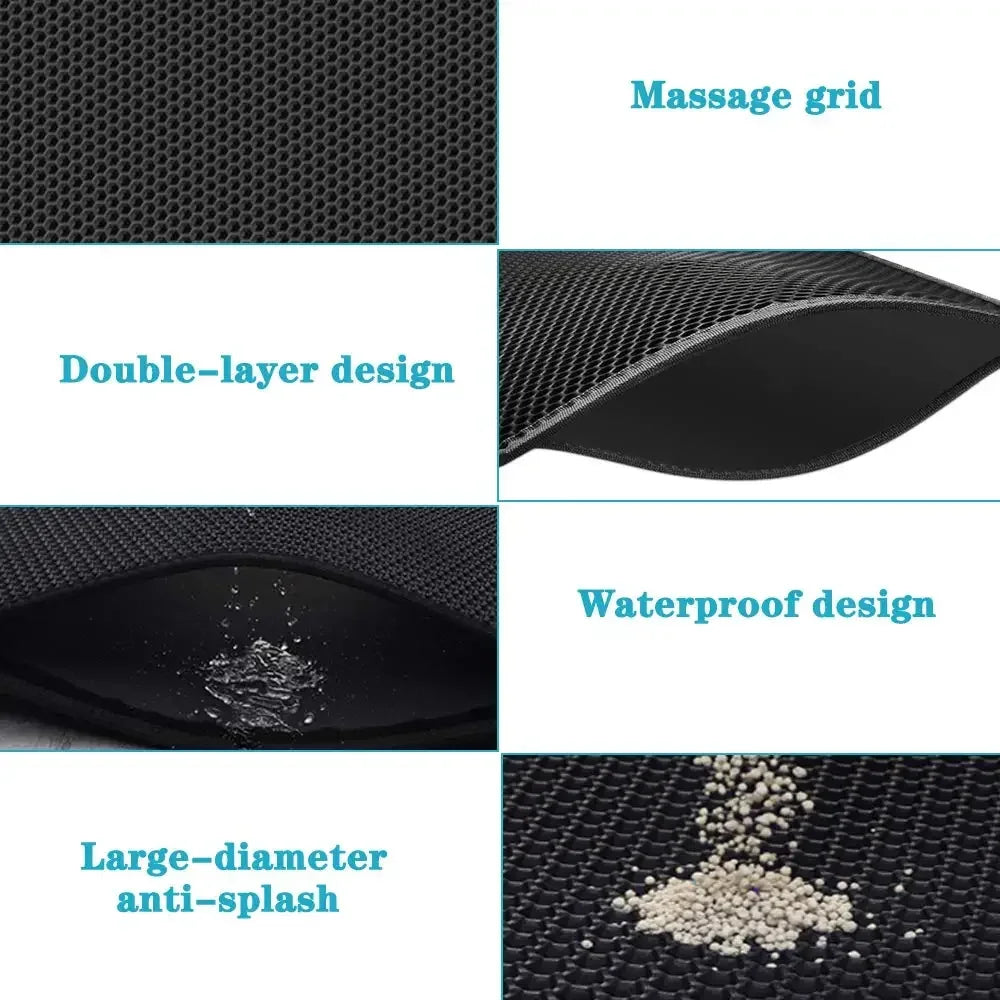 Double Layer Cat Litter Mat - Waterproof Washable Sand Pad – photo 5