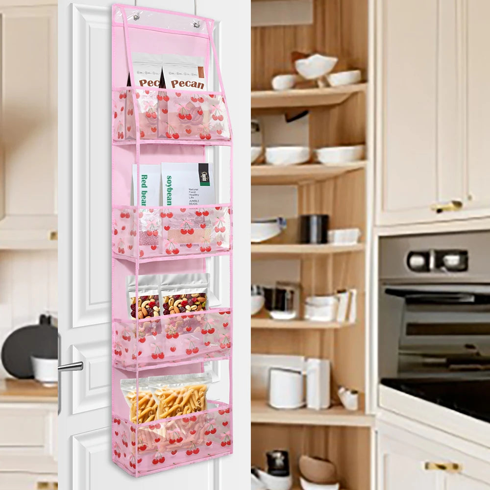 4/6-Tier Hanging Storage Bag Foldable Organizer Over-The-Door Holder For Hair Accessories Snacks Toys Clothes Storage Holder