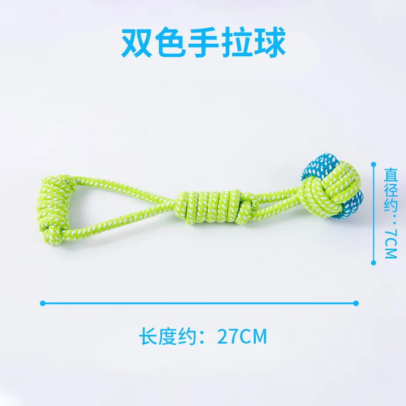 Knotted Cotton Rope Dog Toy Set - Tug & Chew Toys, 5 Styles - photo 11