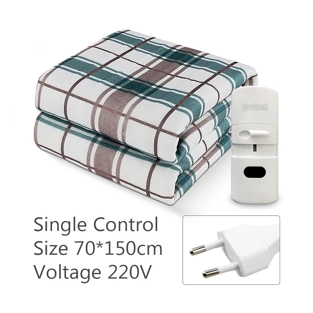 Electric Heating Blanket with Thermostat (220V, EU Plug)