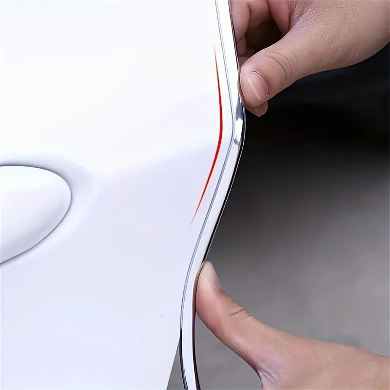 5m Car Door Edge Protection Strips Sound Insulation Door Protector Noise Isolation Chrome Sealant Strips PVC Seal Strip