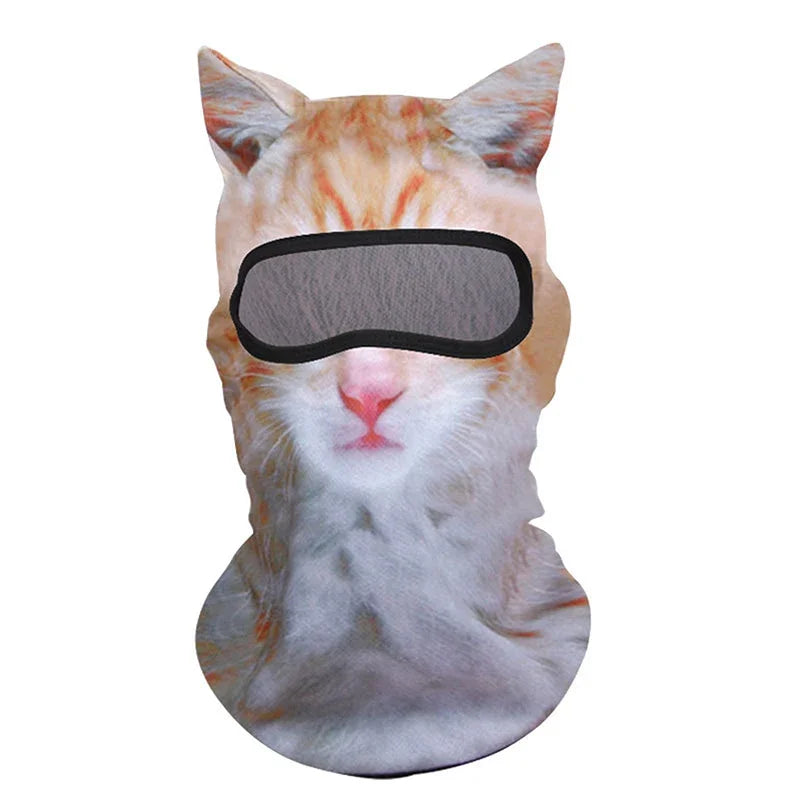 3D Cat Face Balaclava, Cute Animal Ski Mask