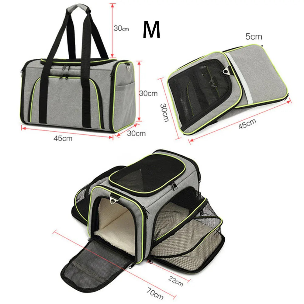 Foldable Pet Carrier Bag - Safety Zip Travel Carrier – photo 6