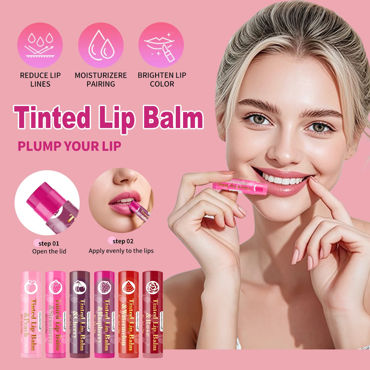 Unique Gift Set -24 Pieces/Box Lip Gloss Set Lipstick Set Red Card and Red Organza Bag Lip Moisturizing Gloss