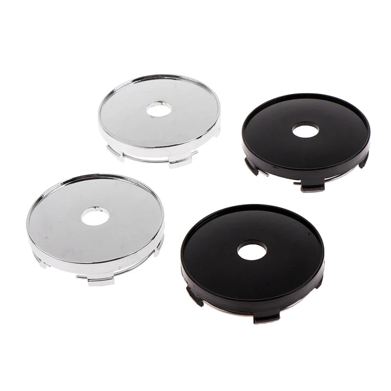 New 4Pcs/lot 60mm Fit 65mm Logo Black Plastic Car Wheel Center Hubcaps Covers Set Car Wheel Rim Hub Caps Car Styling Accessories