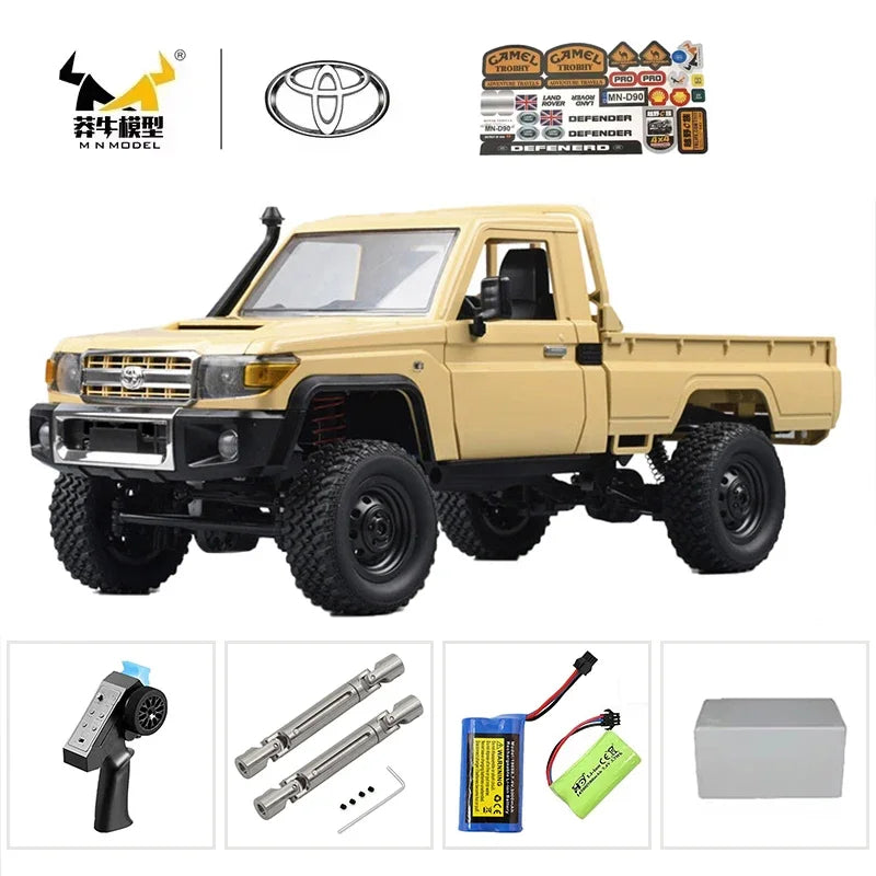 The New MN MN82s MN82 Genuine Toyota LC79 Pickup Remote Control Mode Four-wheel Drive Off-road Mountain Bike Toy Christmas Gift