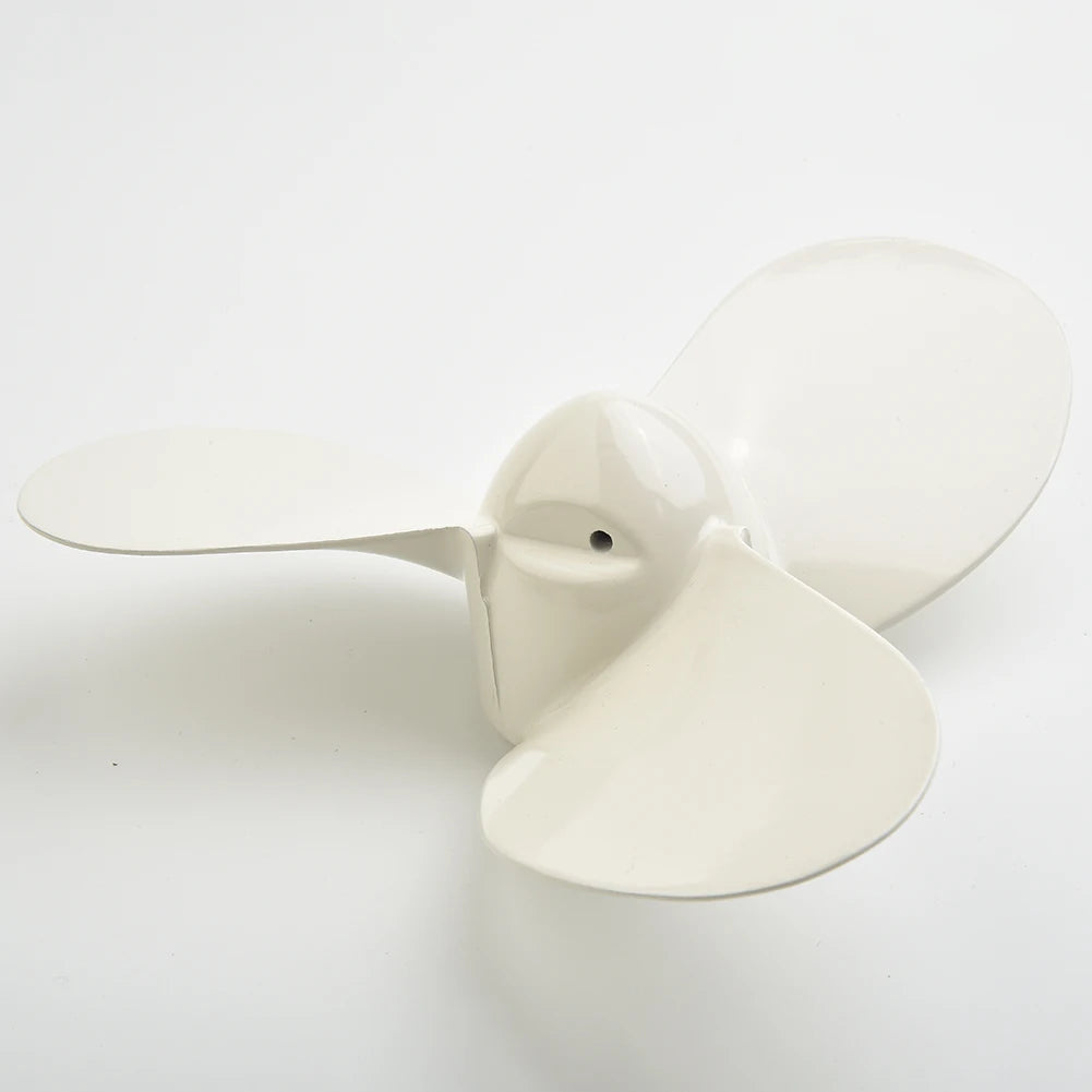 Metal Outboard Propeller With Three Leaves White Aluminum Alloy 7 1/4X5-A Outboard Engine Propeller Ship Spare Parts Propelleres