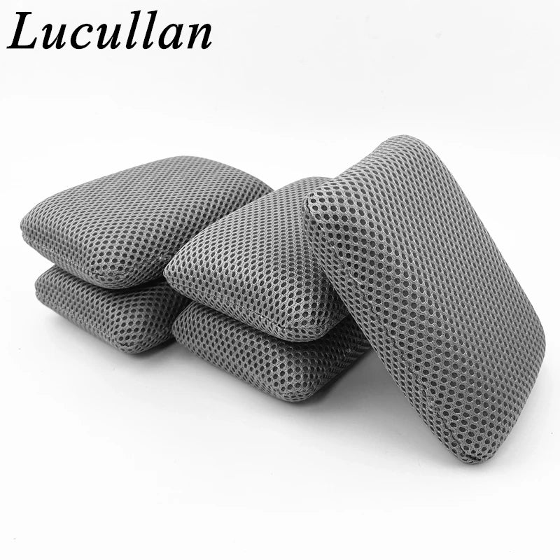 Lucullan 3 Color Microfiber Bug Sponge For Car Washing Ultra Soft Mesh Sponges to Clean Glass Paint Dirty
