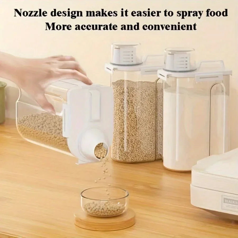 2.5L Airtight Grain Storage Bin - Covered Flour & Rice Container - photo 4