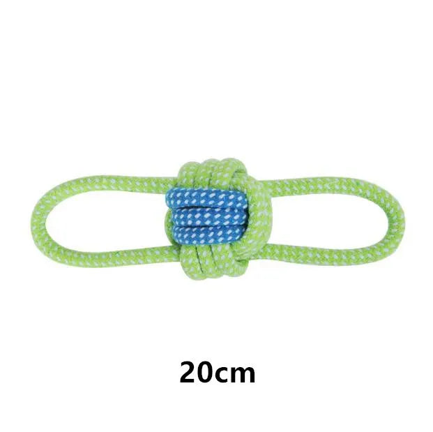 Cotton Rope Dog Toy Ball - Chew & Toothbrush Tug Toy