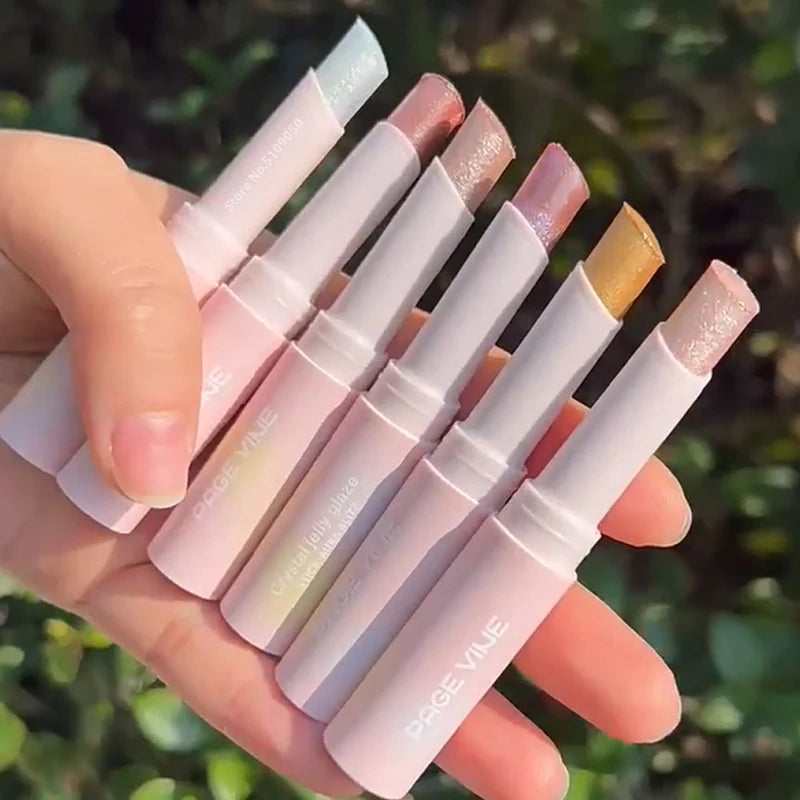Sparkling Jelly Highlighter Stick Pearlescent Monochrome Shine Glitter Highlight Eyeshadow Stick High Gloss Face Brighten Makeup