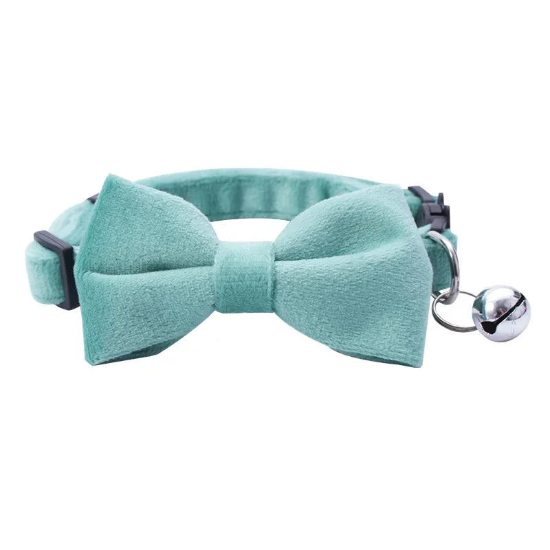 New Bowknot Pet Collar, Cat Collar, Safety Buckle, Cat Bell, Anti-suffocation Collar, Puppy Collar