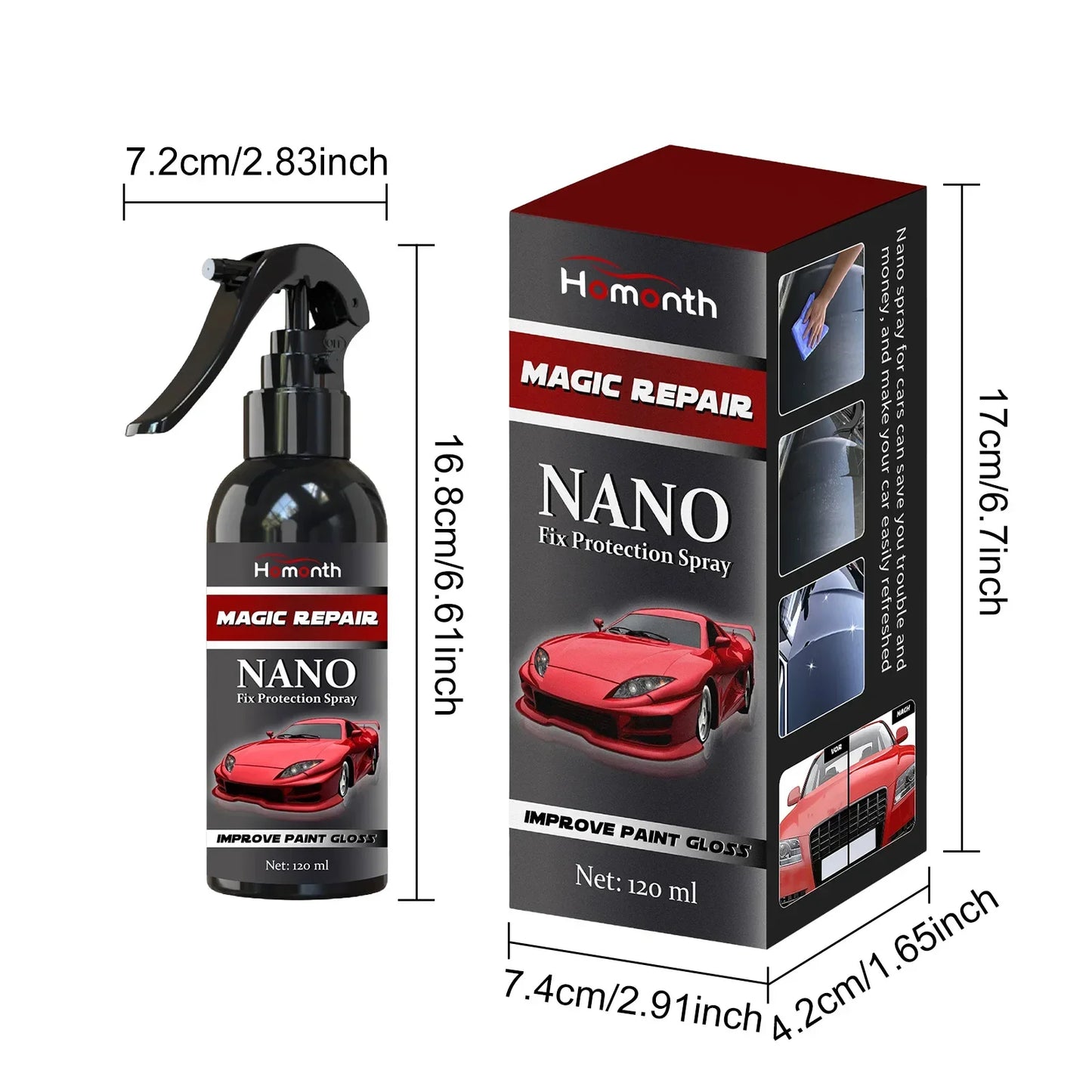 Graphene nano-ceramic car coating kit, universal professional car beauty, high gloss car paint protection, long-lasting gloss