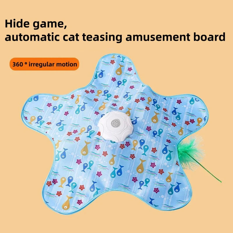 Interactive Cat Hunting Carpet - Rotating Wheel & Teaser Toy – photo 7