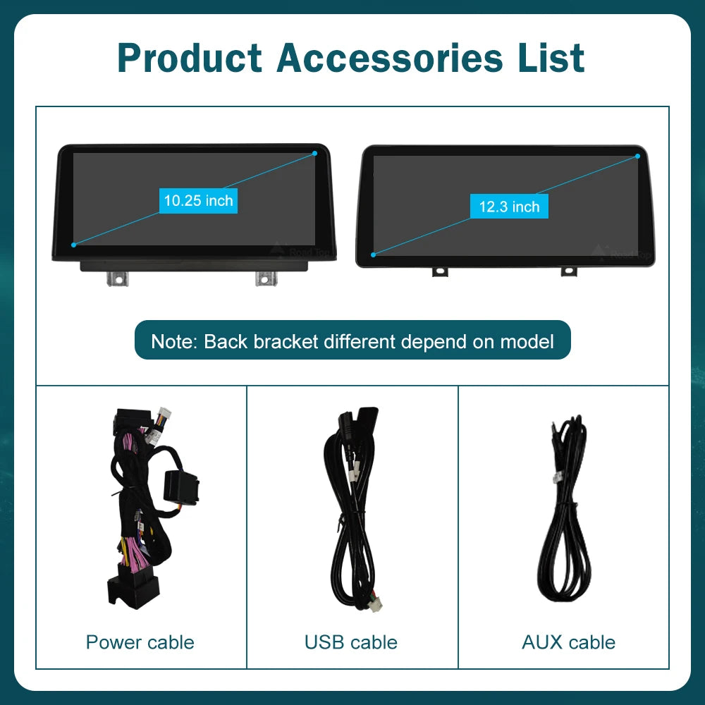 RoadTop 12.3'' Wireless Carplay Multimedia Linux Touch Screen For BMW X3 F25 X4 F26 2011-2016 CIC NBT Android auto Auto Link