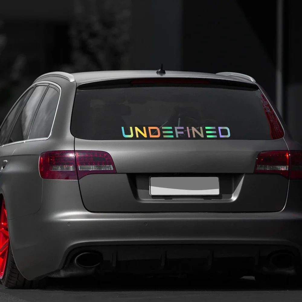 Four Sizes UNDEFINED Car Stickers Styling Car Body Window Windshield Bumper Motorcycle Decor Vinyl Film Decal Auto Accessories
