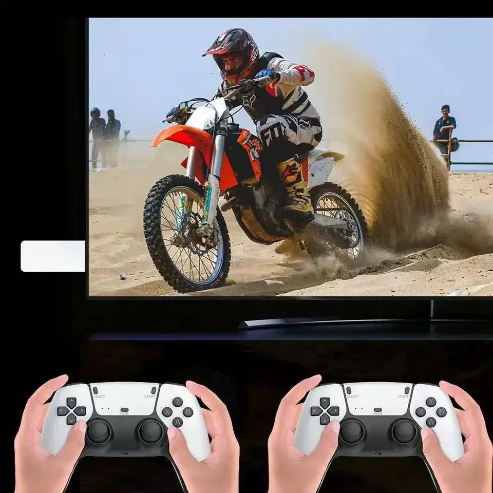 Wireless Gamepads M15 Game Stick Mini TV Handheld Game Console Video Game 256G 20000Plus Retro Game HD Output Two Player for PS1