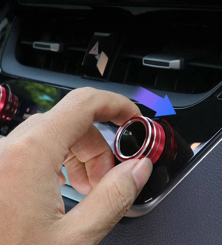 For Toyota Corolla 2019 2020 2021 2Pcs Car AC Climate Control Knob Trim Button Cover Auto Accessories Car AC Control Knobs Ring