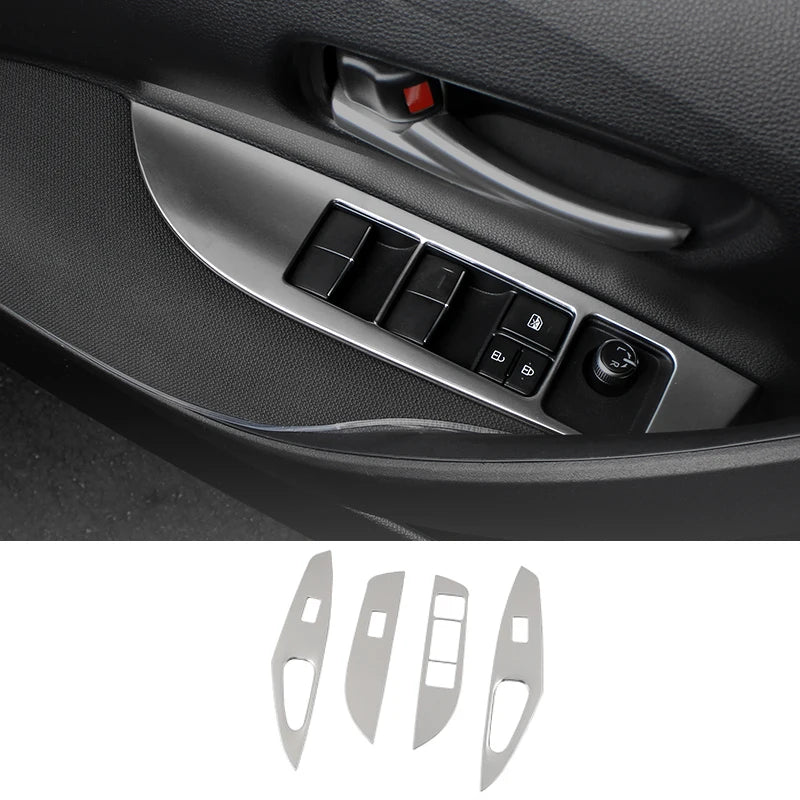 For Toyota Corolla E210 Hybrid 2019 2020 2021 2022 2023 2024 Stainless Car Door Window Glass Lift Switch Button Panel Cover