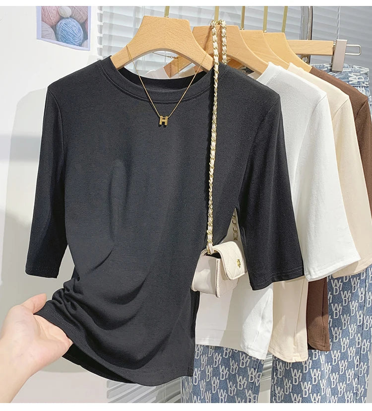 Women's 100% cotton crew neck tee — view 14 of 20