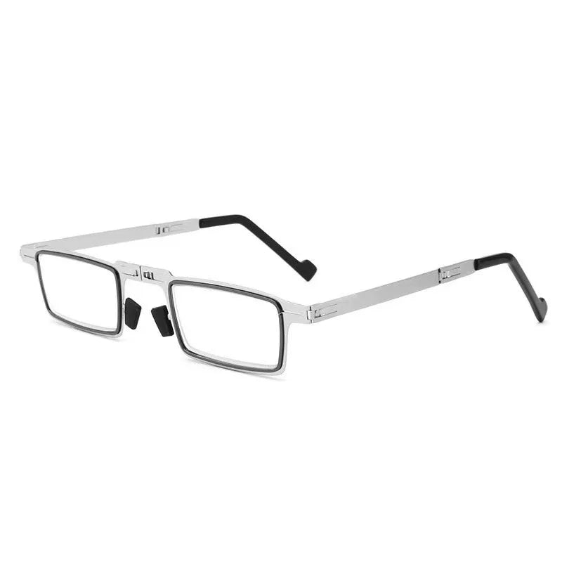 Folding Reading Glasses with Blue Light Filter — Ultra-Light Full Metal Frame