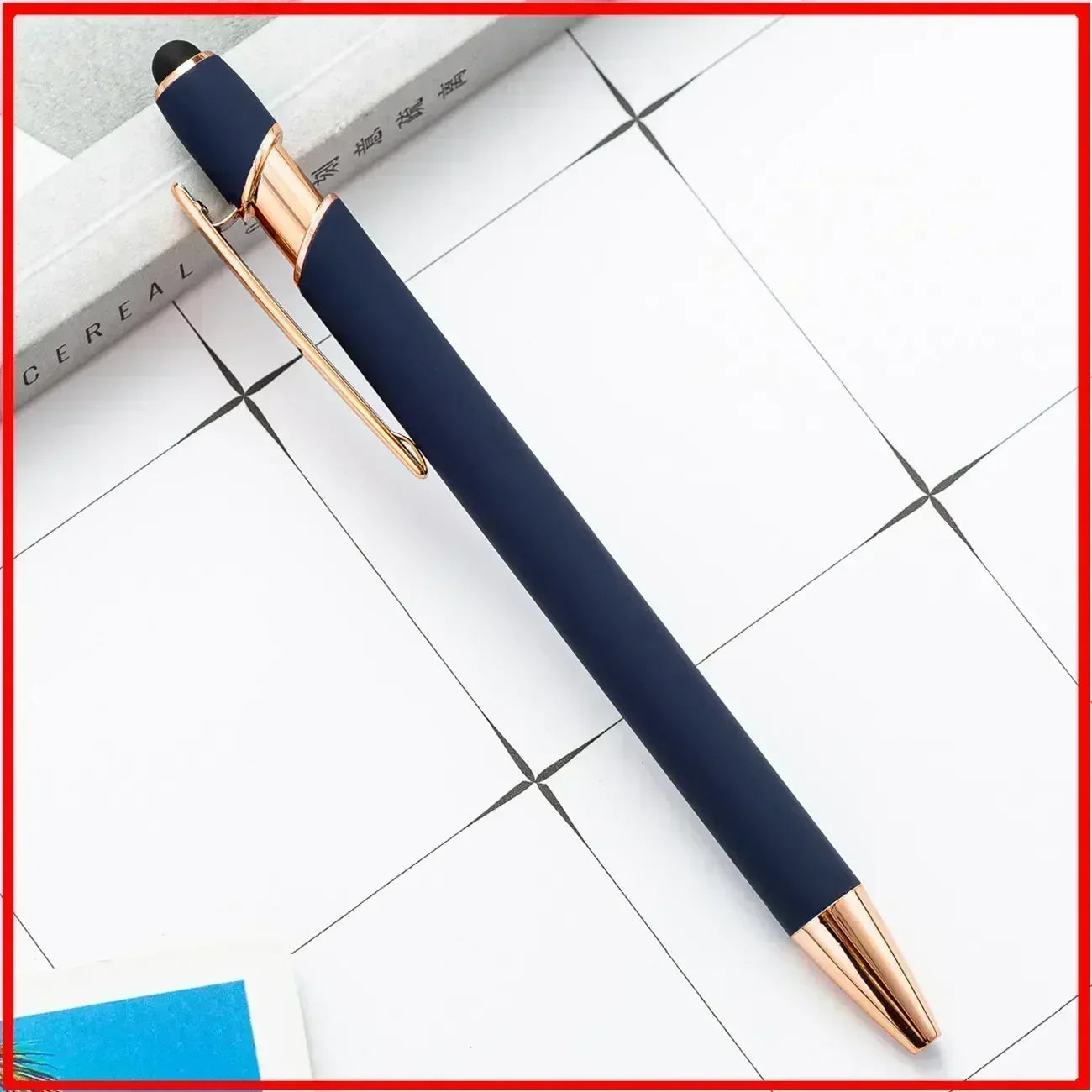 20-200 Pcs Custom Logo Metal Ballpoint Pen Text Engraving Touch Screen Advertising Pen Office School Private Customization Gift