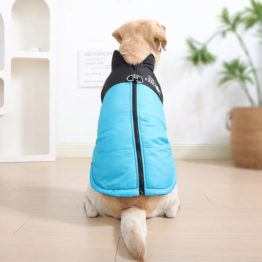 Winter Big Dog Jacket Coat Windproof Clothes For Medium Large Dogs Labrador Vest Outfits Cozy Warm Golden Retriever Pet Apparel