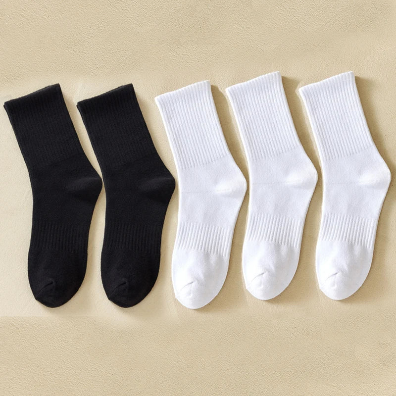 Men's Cotton Crew Socks — White, 1 & 10-Pair Packs, Plus Size