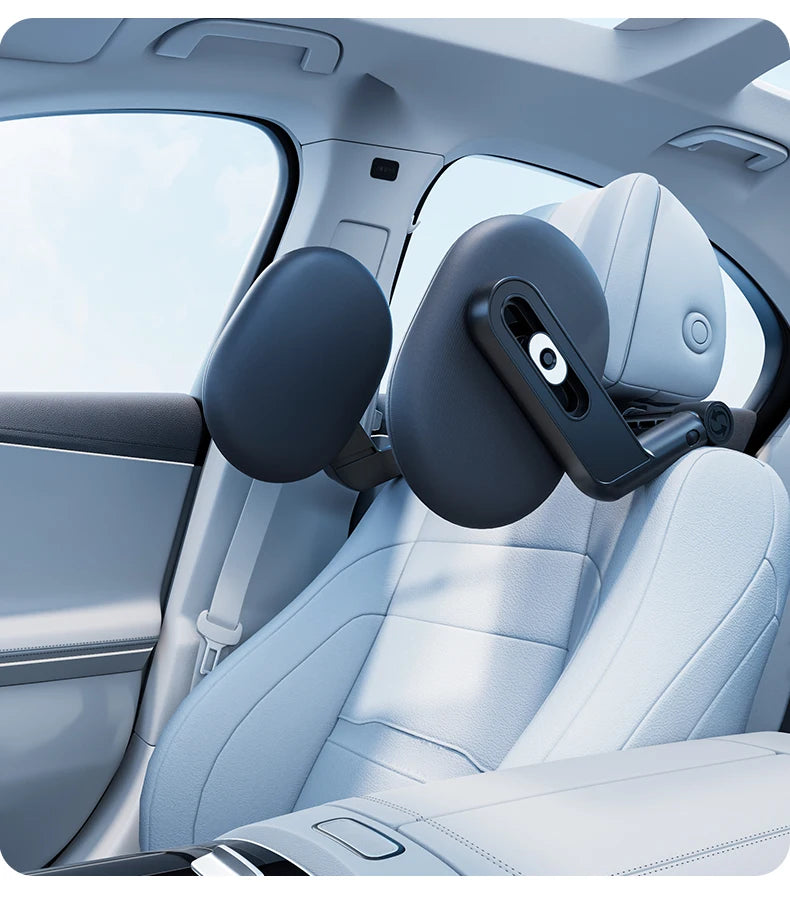 360° Adjustable Memory Foam Car Headrest Pillow Ice-silk Fabric Kids Adult Car Travel Head Neck Support Relieve Fatigue