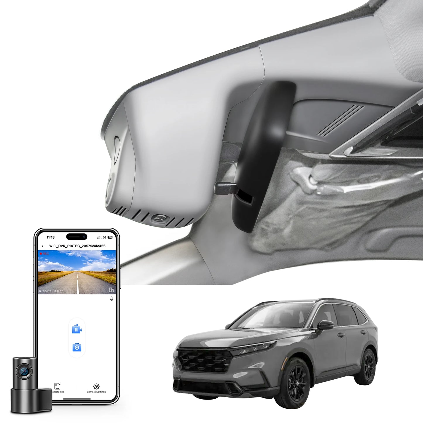 Mangoal 4K OEM-Style Dash Cam — Honda CR-V & CR-V Hybrid Gen6 (2023-2026)