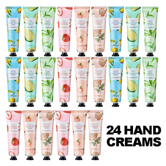 24 Piece Hand Cream Set - Hydrating Winter Hand Care Multi-Pack