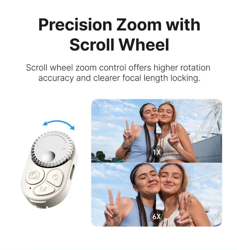 TELEISN Magnetic Bluetooth ZOOM Remote Selfie Stick Tripod For Iphone HUAWEI XIAOMI SAMSUNG Extendable Portable Vlogging Stand