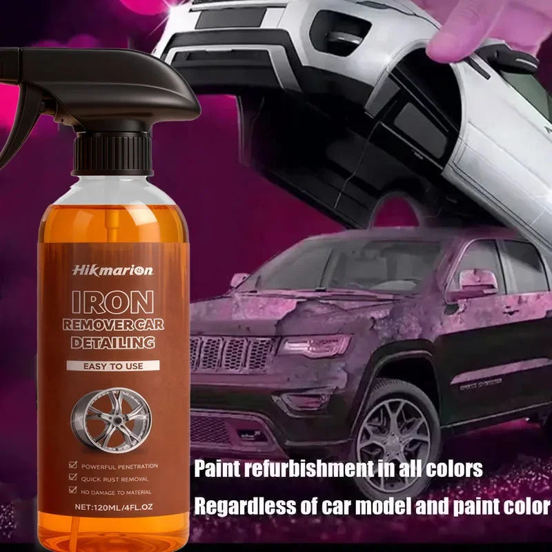 Car Rust Removal Spray Iron Powder Rust Remover Auto Rust Cleaning Agent Paint Chrome Paint for Metal Surfaces Cleaning Tool