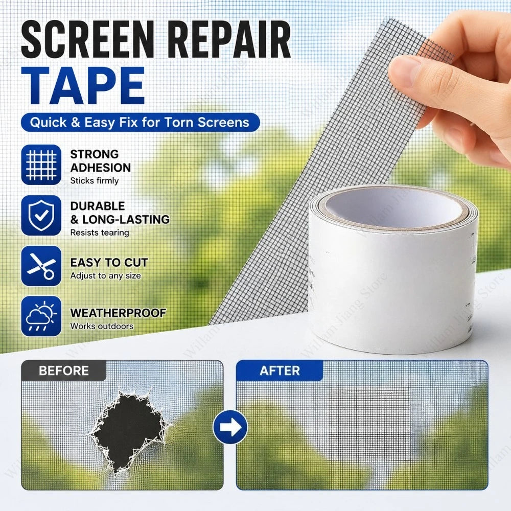 Self-Adhesive Screen Repair Tape, 5 cm x 2 m