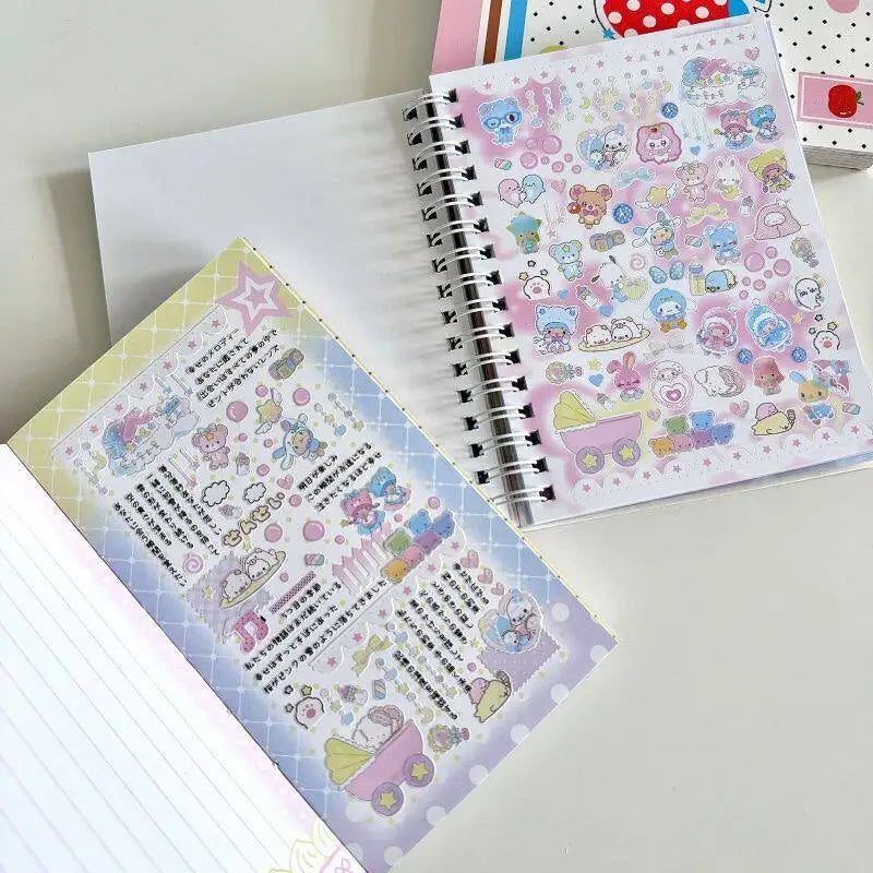 Kawaii 32 Sheets Kpop Stickers Book Decorative Journal Material Kids Gift School Stationery