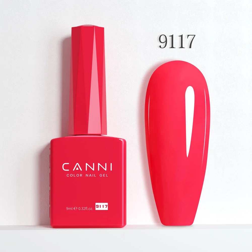 CANNI Gel Nail Polish TPO/HEMA FREE Gorgeous Christmas Red Color Winter Nails Full Coverage Soak Off UV LED Semi Permanent Gel