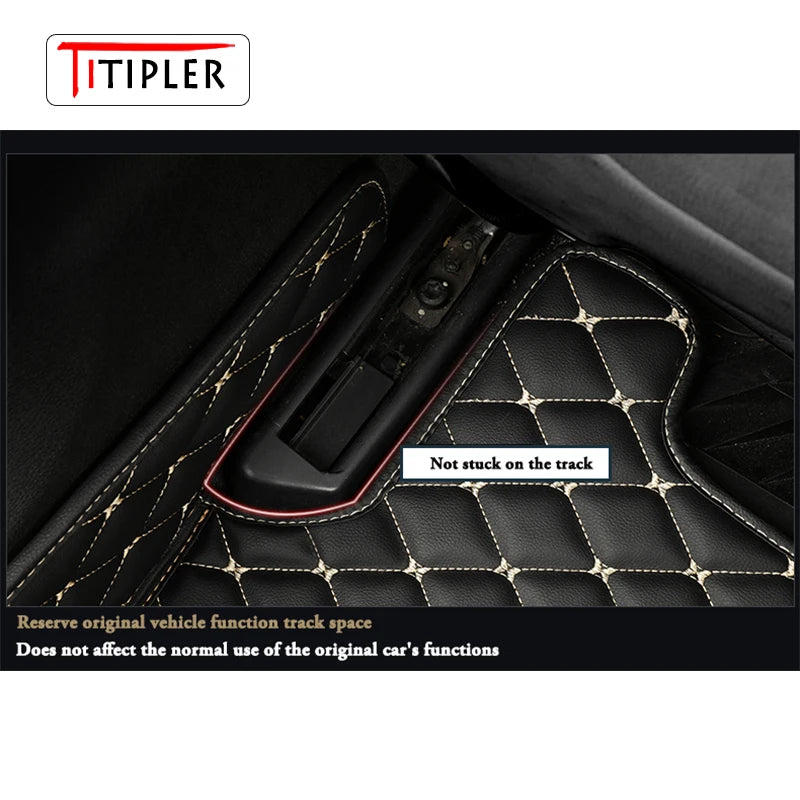Custom-Fit Leather Car Floor Mats for Ford F-150 2009–2023 (Full Set)