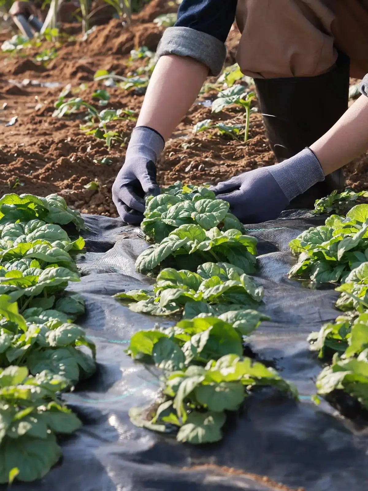 Woven weed control fabric, Weed barrier fabric, Heavy-duty, Anti slip outdoor mat, Plant protective cover, Weed control and pest