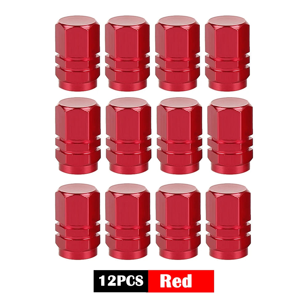 DSYCAR 12Pcs Universal Car Moto Bike Tire Wheel Valve Cap Cover Car Styling for Fiat Audi Ford Bmw Toyota VW Lada Opel Kia