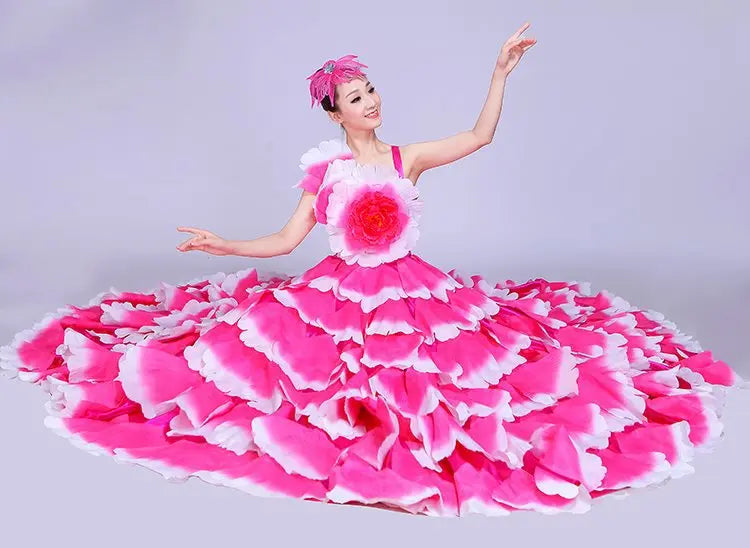 Women's ruffle flamenco dress