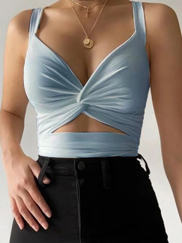 Women's Sleeveless Crop Top – Sexy Backless Tube Tank Vest | S–XL (8 Colors)