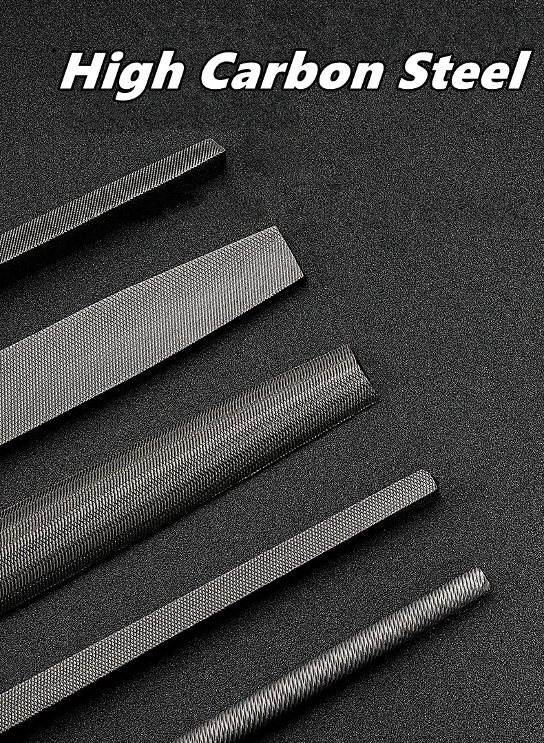 6/8/10 inch High Carbon Steel File, Files Tools for Metal Wood and Stone Trimming, Shaping, Bastard File with Uniform Teeth