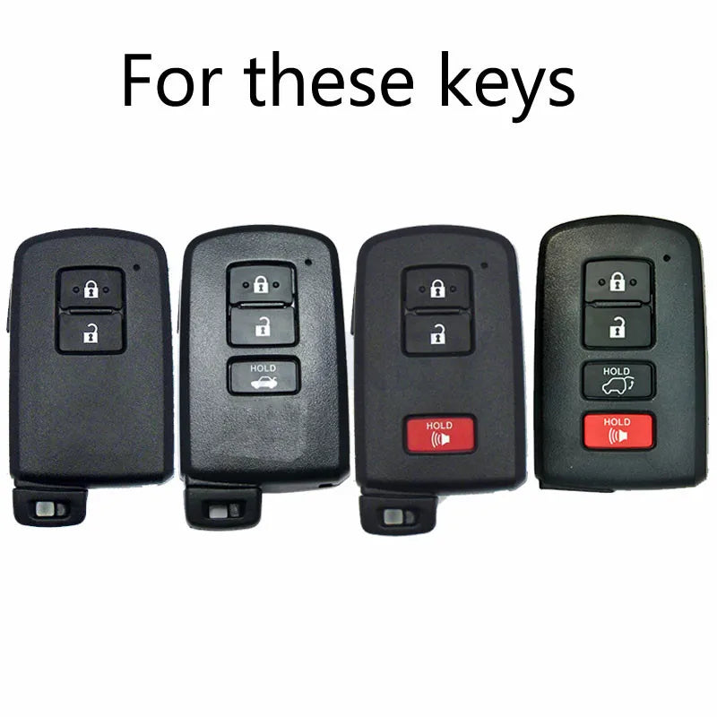 For Toyota RAV4 Camry corolla Land Cruiser Highlander Prius Auris Avalon Yaris Verso Tacoma Remote Fob Cover Silicone Key Case