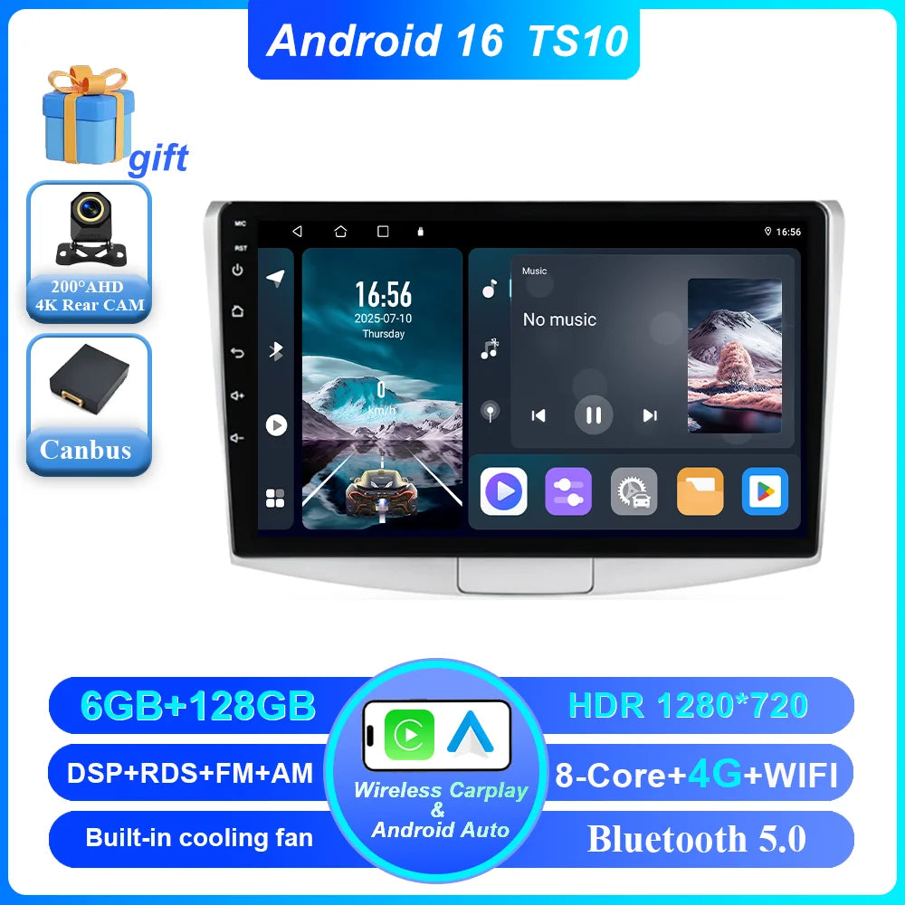 Car Stereo with Apple CarPlay & Android Auto, Compatible with VW Passat B6 B7 & CC