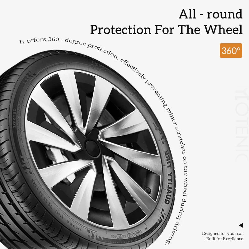 4PCS Wheel Cover for Tesla Model Y Juniper 2026-2026 19 Inch Car Replacement Wheel Cover Automobile Hub Cap Full Rim Car