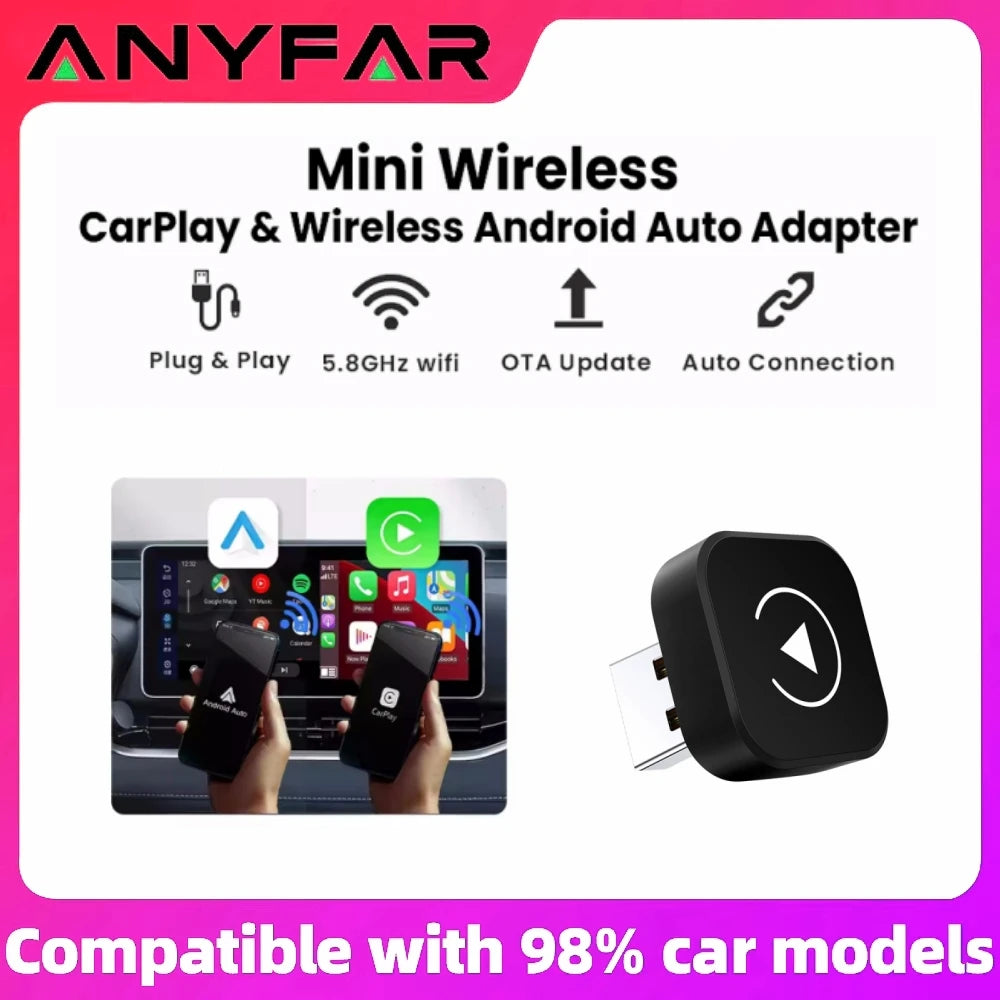 2-in-1 Wireless CarPlay & Android Auto Adapter