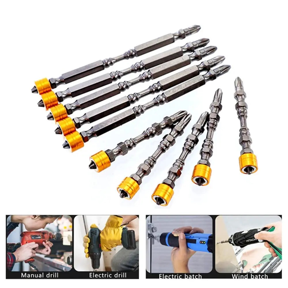 5/10 Pcs PH2 Magnetic Screwdriver Bits Phillips 1/4 Inch Hexagonal Shank with Magnetic Ring for Electric Screwdriver