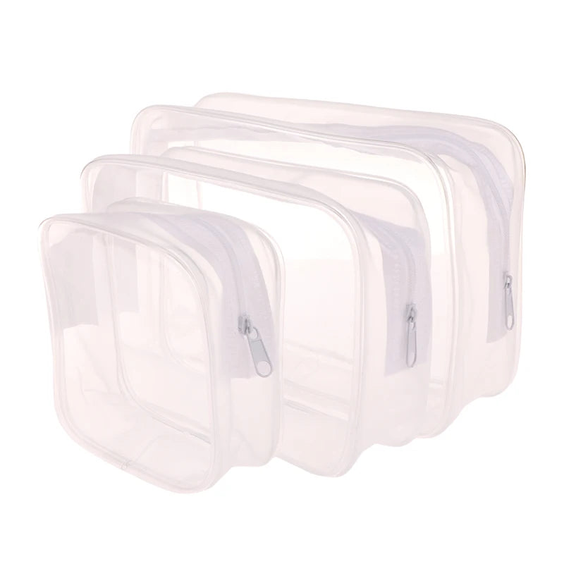 1Pc Clear Makeup Bag Fashion Transparent Travel Portable Mini Wash Storage Bags Women Zipper Organizer Cosmetic Bag