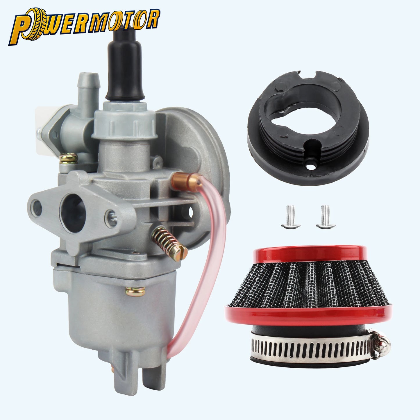 Carburetor With Steel Air Filter Inlet Pipe For 43cc 47cc 49cc 2 Stroke Engine Mini Moto ATV Quad Dirt Pocket Bike Go Kart Parts