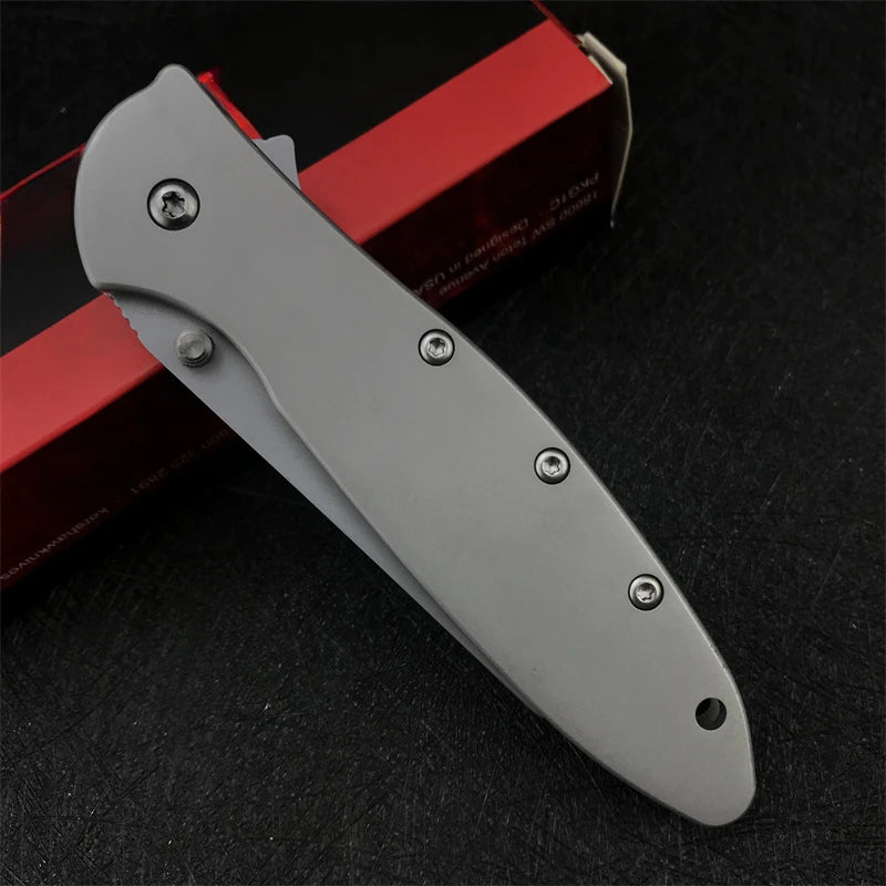 KS 1660 Knife Tanto Blade Pocket Folding Knife Outdoor EDC Multitool Camping Hunting Self-defense Tactical Hand Kniveswith Clip